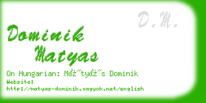 dominik matyas business card